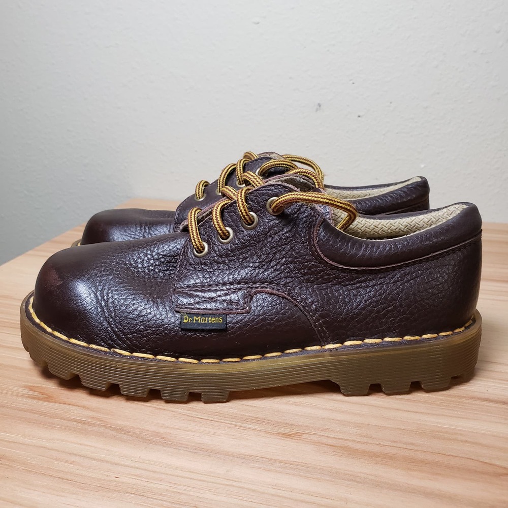 Dr. Martens Kids 13 Lace‎ Up Leather Oxford Shoes Dark Brown Classic Academia